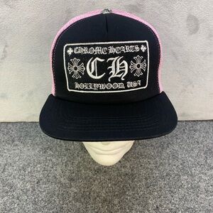 Chrome Hearts Black and Pink Trucker Cap
